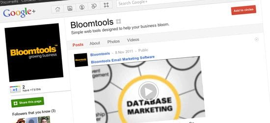 Bloomtools Google+ pages
